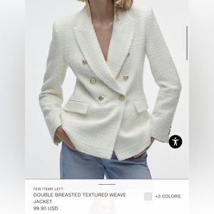 Zara Double Breasted Blazer